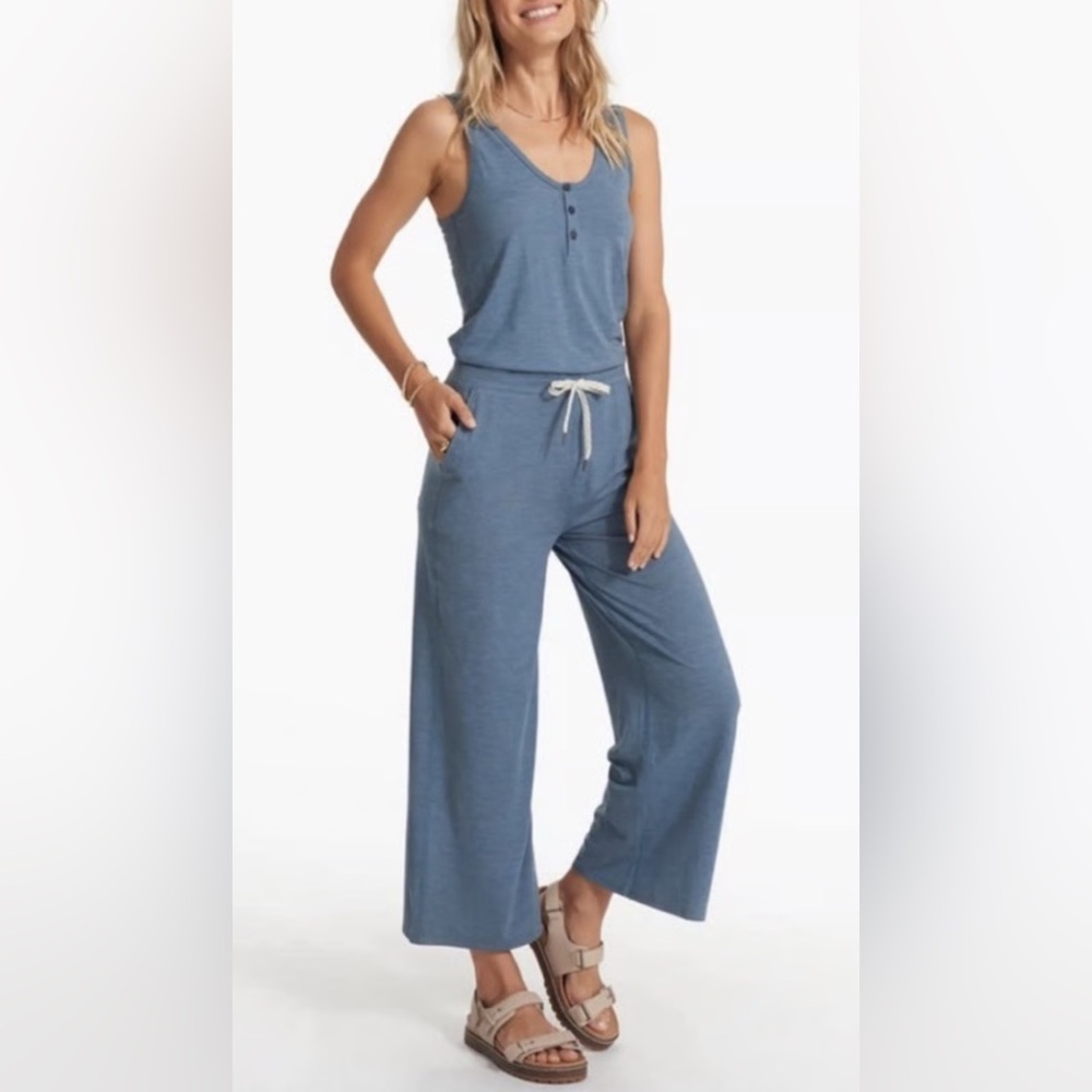 Vuori | Falls Jumpsuit in Light Azure Heather
